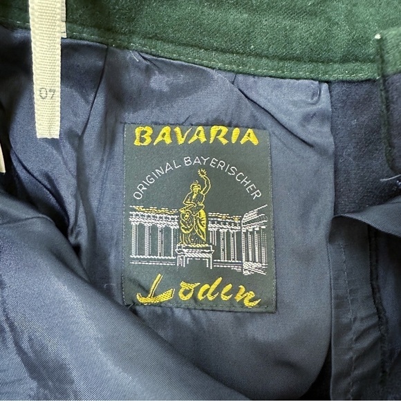 Bayerischer Bavaria Loden Vintage Wool Bavarian Skirt Navy Blue Size Small - Picture 3 of 6
